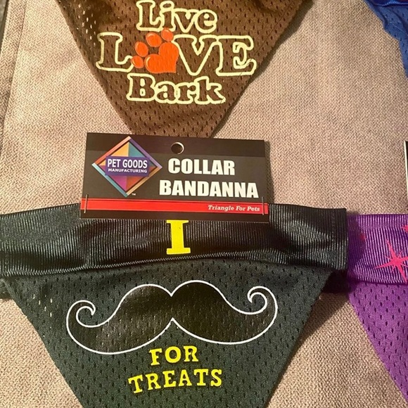 Set of 4 Over-The-Collar Dog Decorative Bandanna - Picture 2 of 4